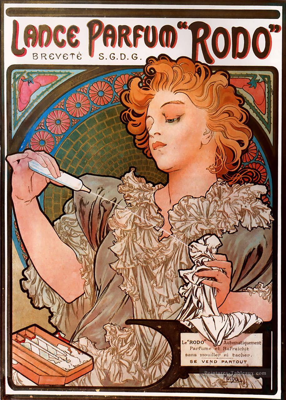 LanceParfum Rodo 1896 Art Nouveau tchèque Alphonse Mucha Peintures à l'huile